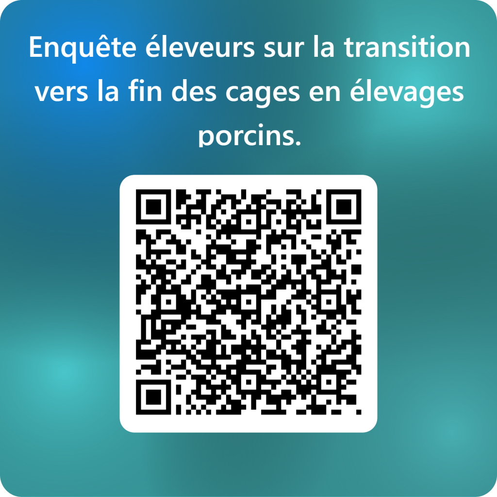 Qrcode Pour Enquête éleveurs Sur La Transition Vers La Fin Des Cages En élevages Porcins.